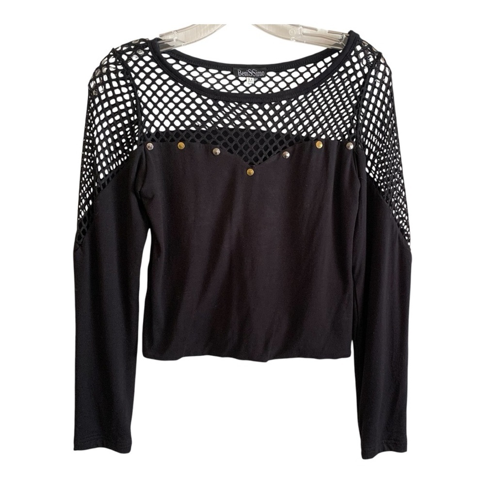 Benissimo Black Jersey‎ Crop Top